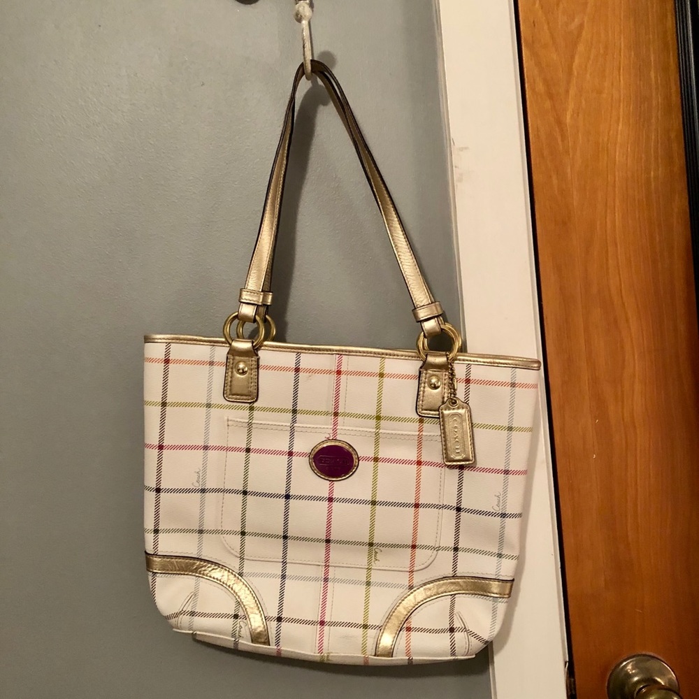 Plaid Coach Purse